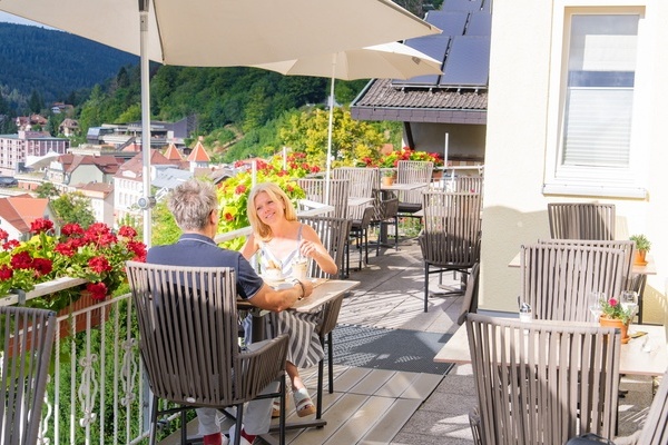 Terrasse des Restaurant Sommerbergblick im Wellnesshotel Rothfuss